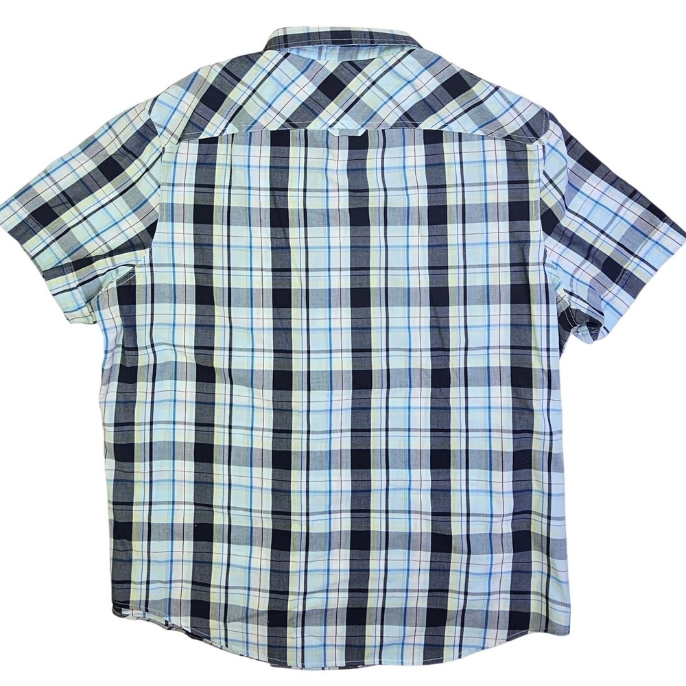 Original Penguin Mens XL Heritage Slim Fit Plaid Short Sleeve Button Down Shirt - Picture 2 of 10